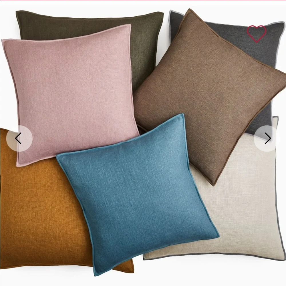 WEST ELM Classic Linen Square Pillow Cover 20X20